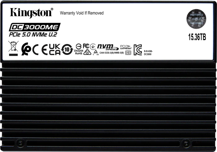 Kingston DC3000ME PCIe 5.0 NVMe U.2 SSD 15.36TB, U.2 / PCIe 5.0 x4