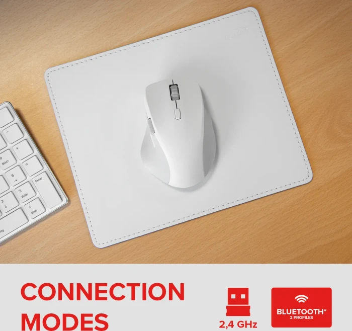 Speedlink Libera Rechargeable Silent Wireless Mouse, weiß, USB/Bluetooth
