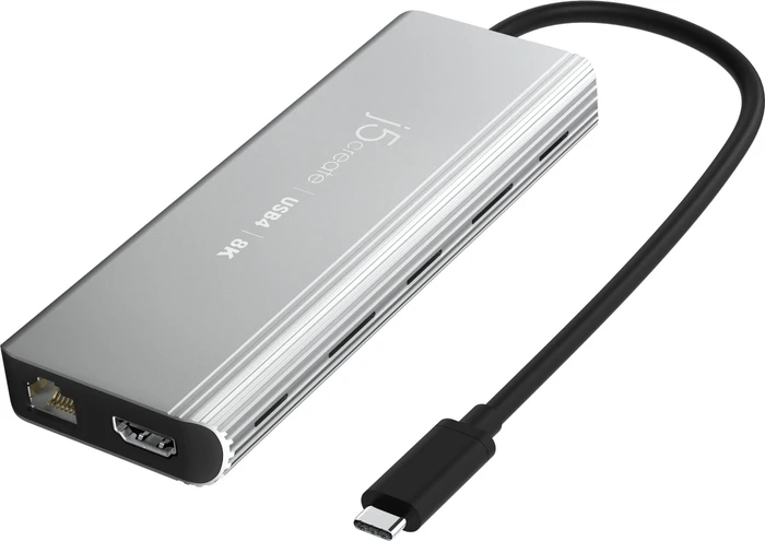 j5create USB4 6-in-1 Multi-Port Adapter, 8K USB PD 100W, USB4 [Stecker]