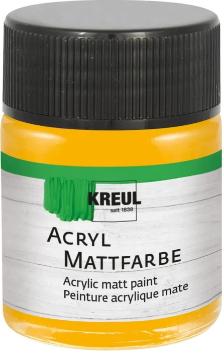 Kreul Acryl Mattfarbe, goldgelb, 50ml (75521)