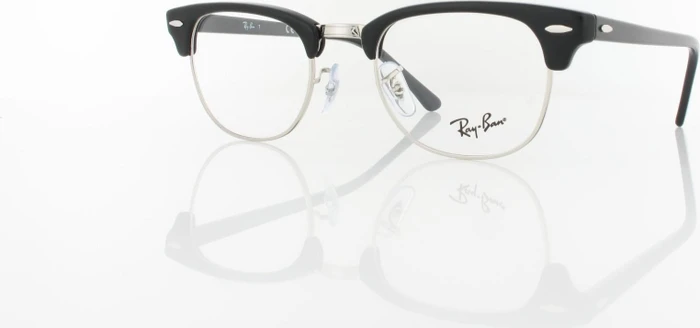 Ray-Ban RB5154 Clubmaster Optics 49mm polished black on silver