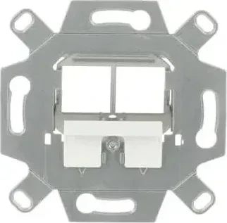 Busch-Jaeger Kommunikationsadapter Keystone Modular-Jack-Einsatz 2-fach silber