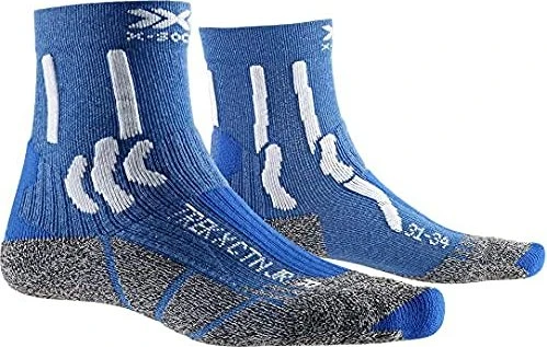 X-Bionic Trek X Cotton Socken lake blue/arctic white (Junior)