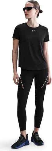 Nike One Classic Dri-FIT Funktionsshirt kurzarm schwarz/weiß (Damen)