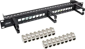 InLine Rackmount RJ-45 Patchfeld, 16x Keystone RJ-45