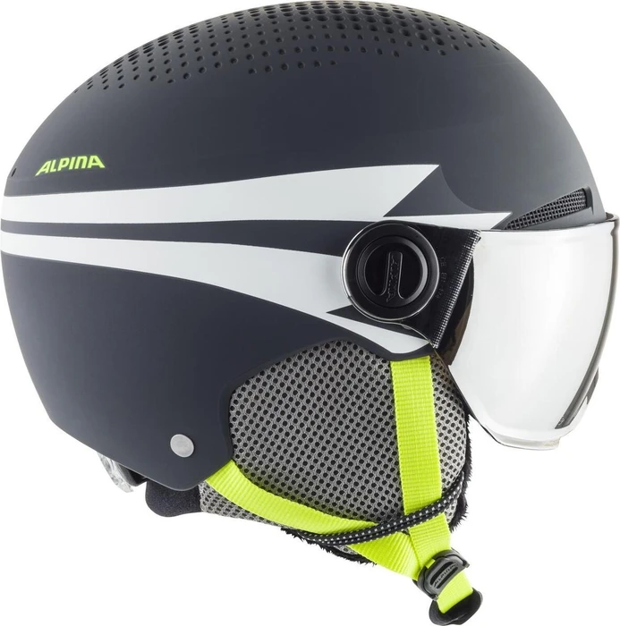 Alpina Zupo Visor Q-Lite Helm charcoal neon matt (Junior) (Modell 2024/2025)