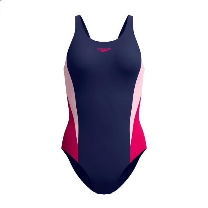 Speedo Colourblock-Optik 2.0 Badeanzug navy/pink (Damen)