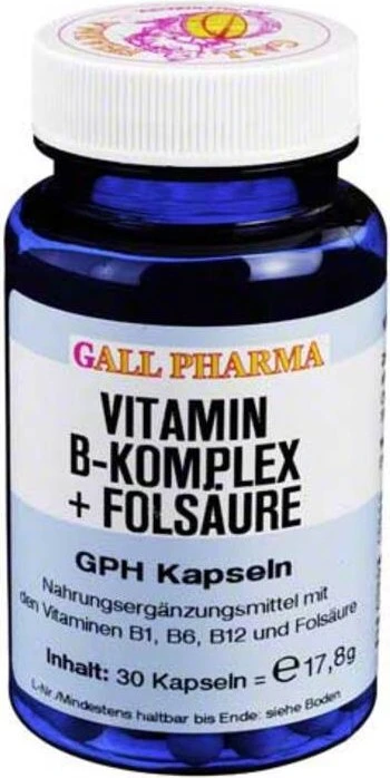 Vitamin B Komplex + Folsäure GPH Kapseln, 30 Stück