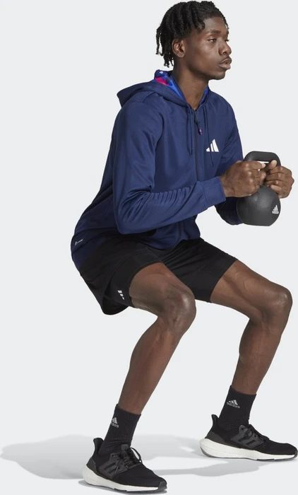 adidas Train Essentials Seasonal Trainingsjacke dark blue/white (Herren)