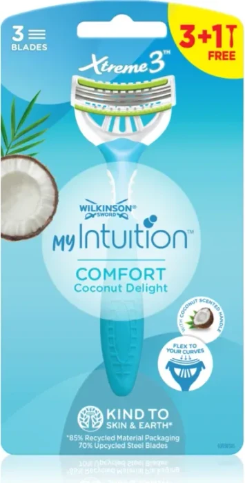 Wilkinson Sword My Intuition Xtreme 3 Comfort Coconut Delight Einwegrasierer, 4 Stück