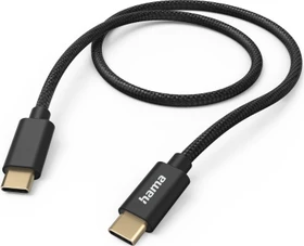 Hama Ladekabel Fabric USB-C/USB-C 1.5m Nylon schwarz