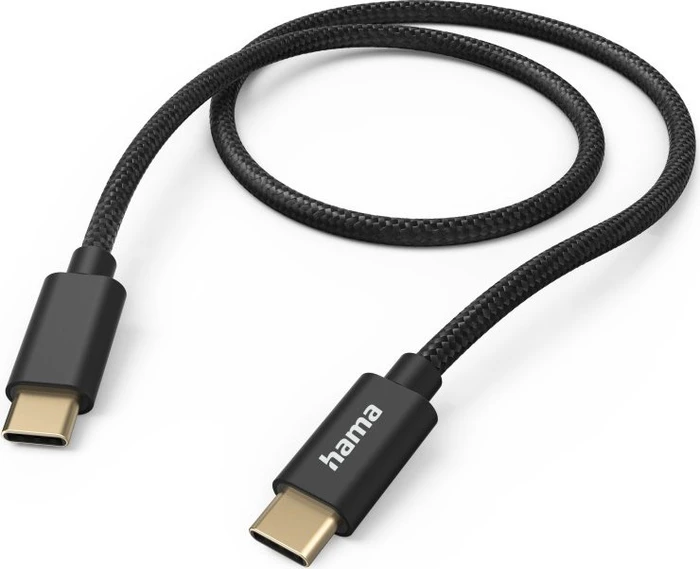 Hama Ladekabel Fabric USB-C/USB-C 1.5m Nylon schwarz