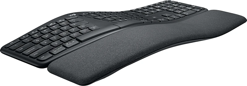 Logitech ERGO K860 Geteilte Tastatur + Lift Maus Für Linkshänder – Ergonomisches Set, Kabellos