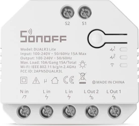 Sonoff DUALR3 Lite WiFi Smart Switch mit Rollladensteuerung, 2-fach, Schaltaktor