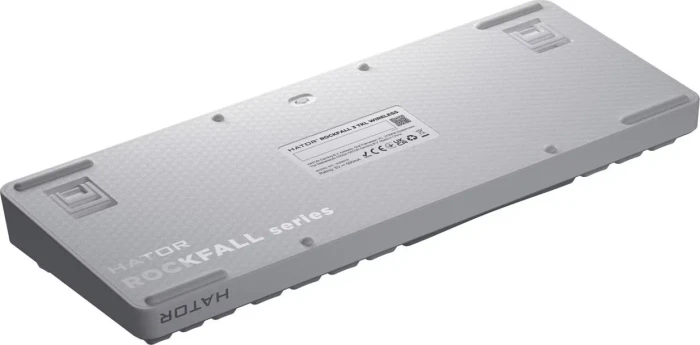 Hator Rockfall 3 TKL Wireless, PBT, weiß/grau, LEDs RGB, Aurum Lemon, USB/Bluetooth, US