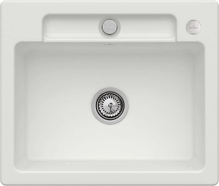 Villeroy & Boch Siluet 60 S Einbau Becken mittig mit Ablauffernbedienung steam