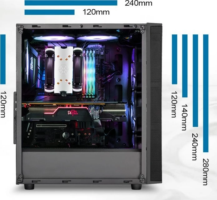 SilverStone Fara R1 Pro, weiß, Glasfenster