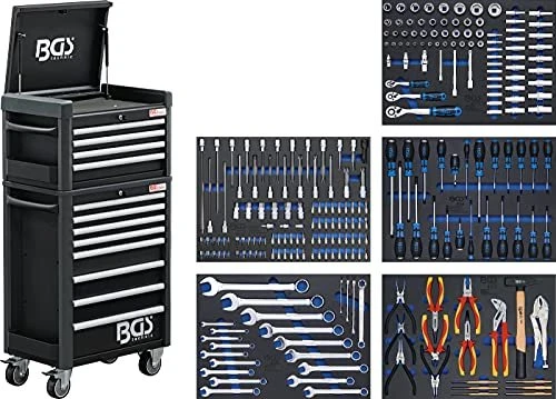 BGS technic Profi Werkzeugwagen bestückt inkl. 263-tlg. Zubehör