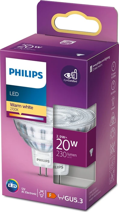 Philips Classic LED Reflektor GU5.3 2.9-20W/827