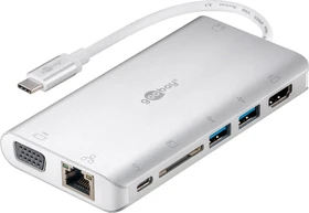 goobay USB-C Premium-Multiport-Adapter, USB-C 3.0 [Stecker] (49850)