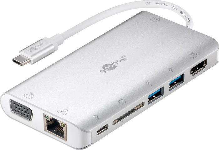 goobay USB-C Premium-Multiport-Adapter, USB-C 3.0 [Stecker]
