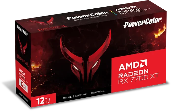 PowerColor Red Devil Radeon RX 7700 XT, 12GB GDDR6, HDMI, 3x DP