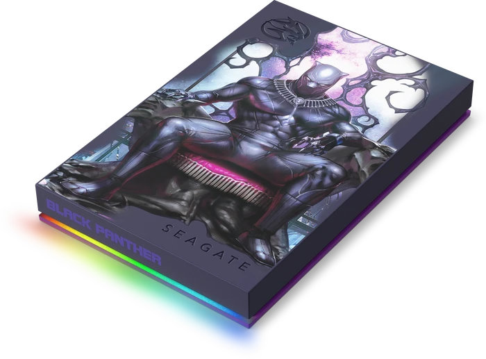 Seagate FireCuda Gaming HDD - King of Wakanda Special Edition, 2TB, +Rescue, USB 3.0 Micro-B