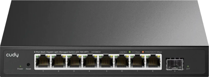 Cudy HS10 Desktop 2.5G Managed Switch, 8x RJ-45, 1x SFP+