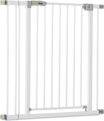 Hauck Open'n Stop Safety Gate Türschutzgitter inkl. Verlängerung 75-89cm weiß