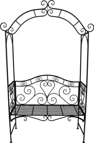 Garden Pleasure Colima Gartenbank mit Rosenbogen 2-Sitzer schwarz