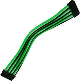 Nanoxia 24-Pin ATX Verlängerung 30cm, single grün/weiß/schwarz (NX24V3EGWS)
