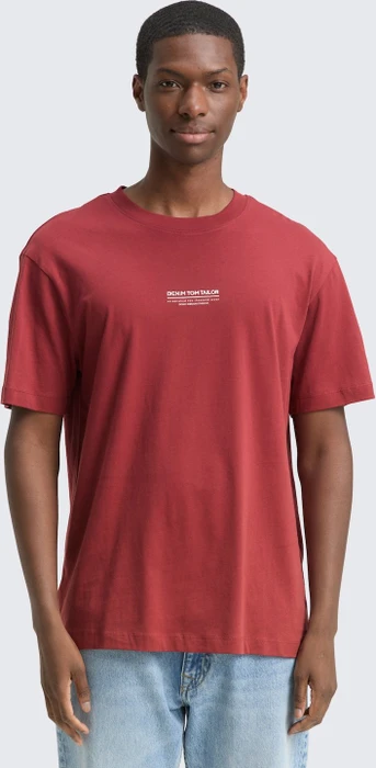 Tom Tailor Relaxed Fit aus Baumwolle T-Shirt kurzarm burnt russet (Herren)
