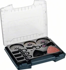 Bosch Professional Pro-Set Innenausbau Zubehörset für Multifunktionswerkzeug inkl. i-Boxx, 34-tlg.