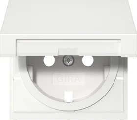 Gira System 55 Abdeckung SCHUKO-Steckdose, reinweiß