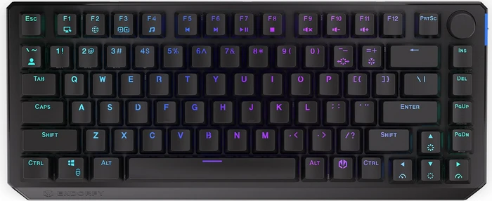 Endorfy Thock 75% Wireless Red, PBT, LEDs RGB, hot-swap, Kailh Box RED, USB/Bluetooth, US