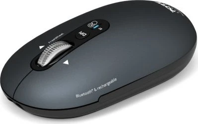 Port Designs Pure Color Bluetooth Rechargeable Mouse, Shadow grau, Bluetooth