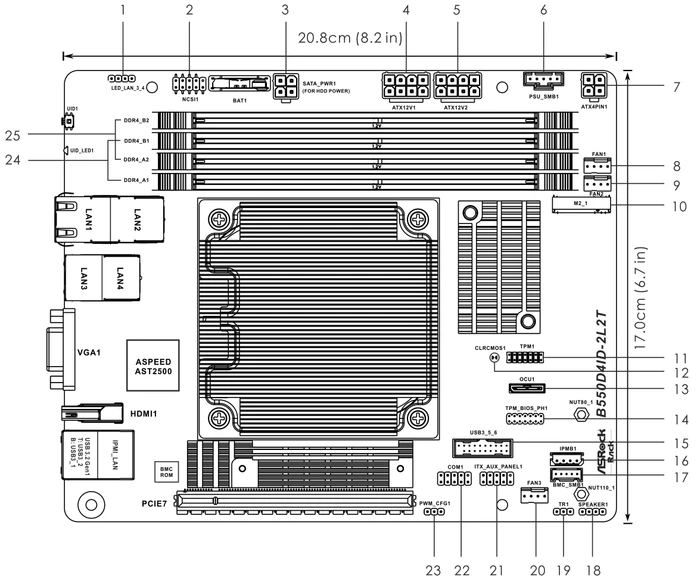ASRock Rack B550D4ID-2L2T (AMD AM4)
