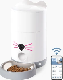 Catit PIXI Vision Smart-Futterautomat für Trockenfutter mit Kamera, WLAN, Kamera, 2.9l, weiß
