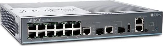 Juniper EX2200-C, Desktop Gigabit Managed Switch, 12x RJ-45, 2x RJ-45/SFP