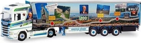 Herpa Scania CS 20 HD Gardinenplanen-Sattelzug Höhner Raiffeisenliner