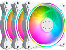 Cooler Master MasterFan MF120 Halo White Edition, LED-Steuerung, 120mm, 3er-Pack