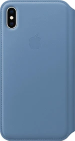 Apple Leder Folio Case für iPhone XS Max kornblumenblau