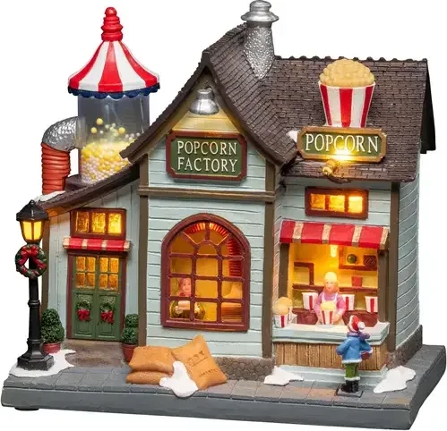 Konstsmide Motiv Szenerie Popcornfabrik LED 8x mehrfarbig