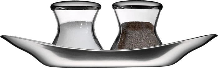 WMF Wagenfeld Max und Moritz Salz-/Pfefferstreuer-Set, 3-tlg.