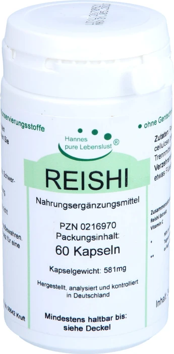 Hannes pure Lebenslust Reishi Kapseln, 60 Stück