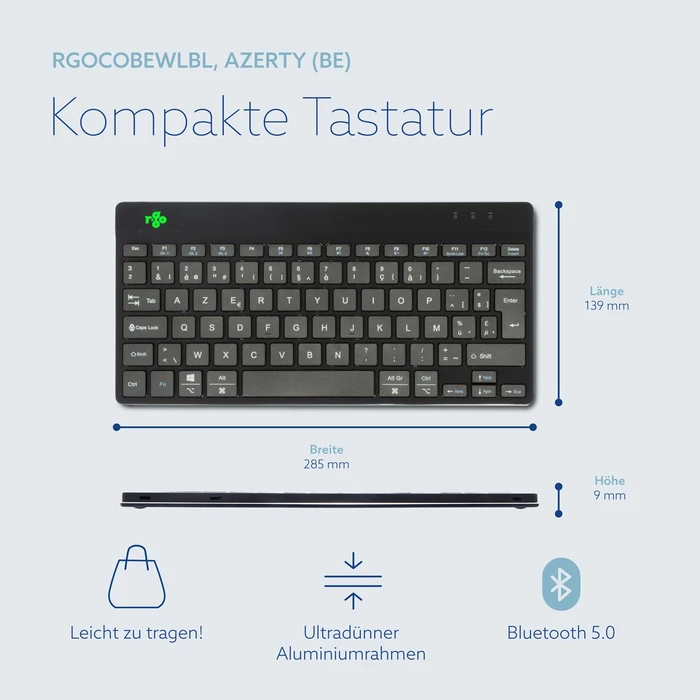R-Go Compact Break Wireless, schwarz, Bluetooth, BE