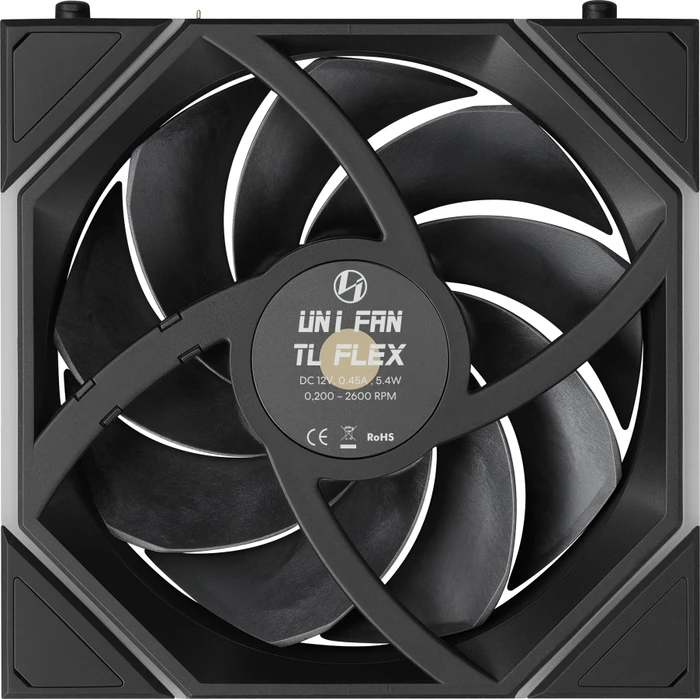 Lian Li Uni Fan TL LCD FLEX ARGB, schwarz, LED-Steuerung, Fernbedienung, 120mm