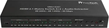 FeinTech HDMI 2.1 Matrix Switch 4x2 mit Audio Extractor