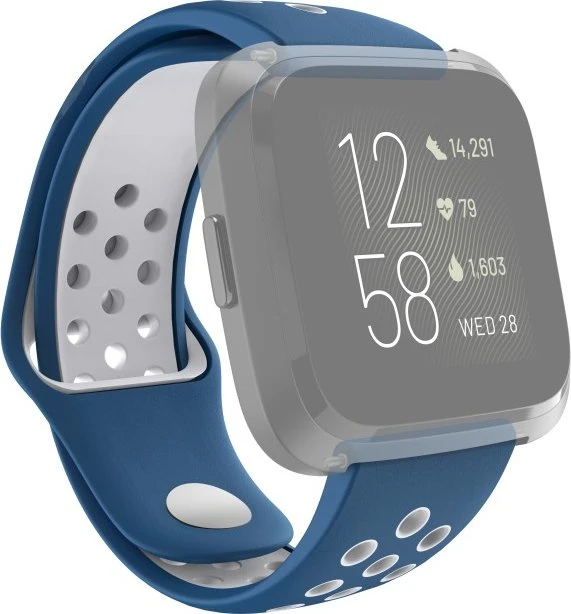 Hama Ersatzarmband Sport für Fitbit Versa 2 blau/grau