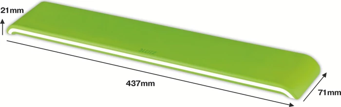 Leitz Ergo WOW höhenverstellbare Handgelenkauflage für Tastatur, grün/weiß